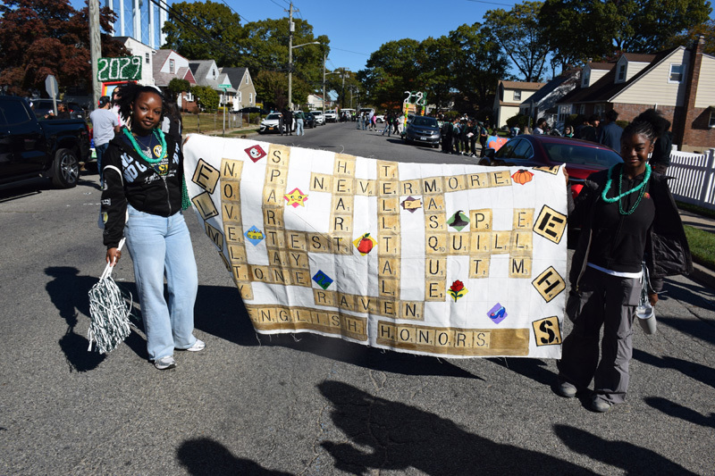 students in parade