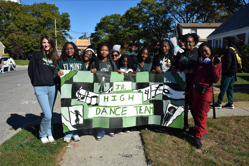 students in parade
