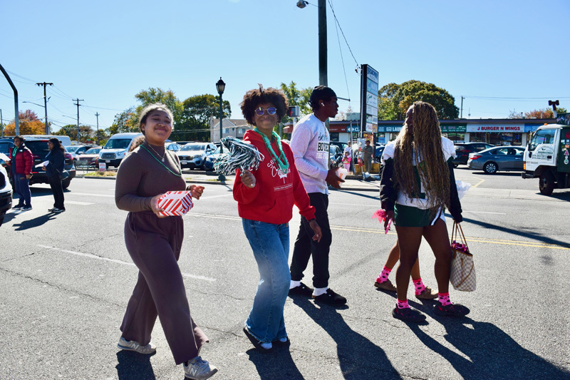 students in parade