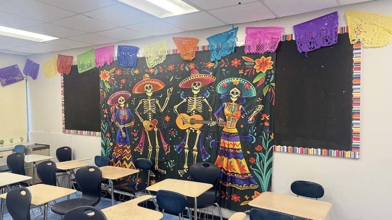 Mural made by students.