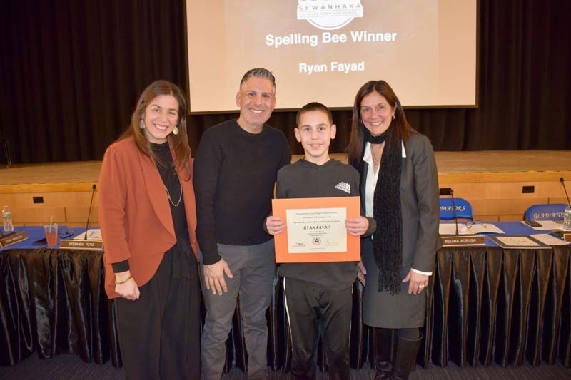 Top Spellers Honored at January Board Meeting