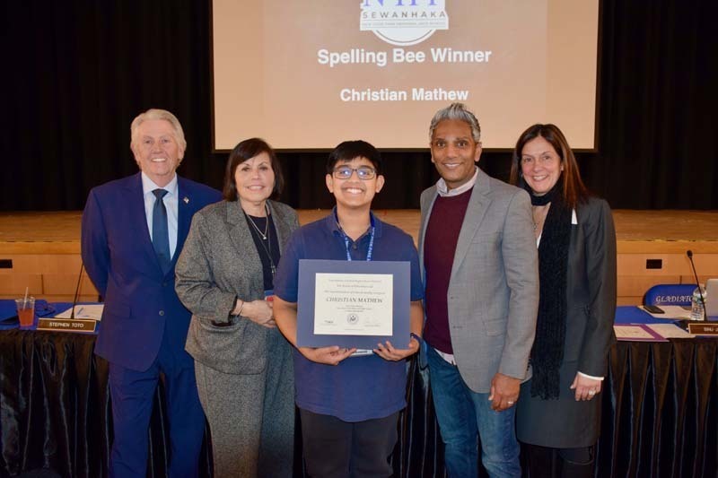 Top Spellers Honored at January Board Meeting