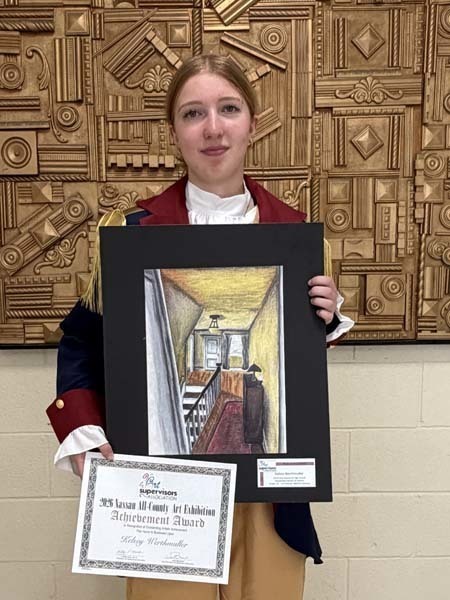 Students holding awards.
