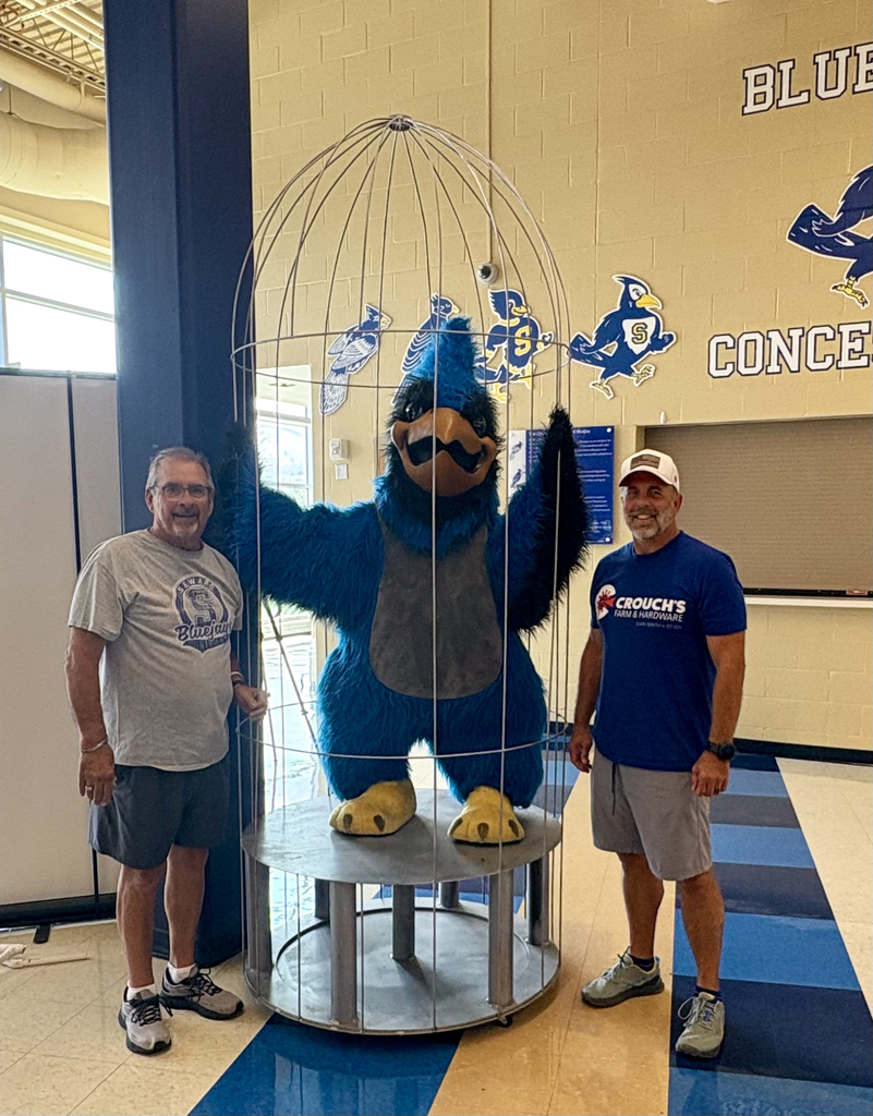 A BIG thank you to Brady Johnson and Greg Zabka for taking the time to “beef up” Buster the Bluejay!  Buster is looking sharp and ready to bring on the 2026–2027 school year! We appreciate you helping get our favorite Bluejay ready to represent Seward Public Schools!  