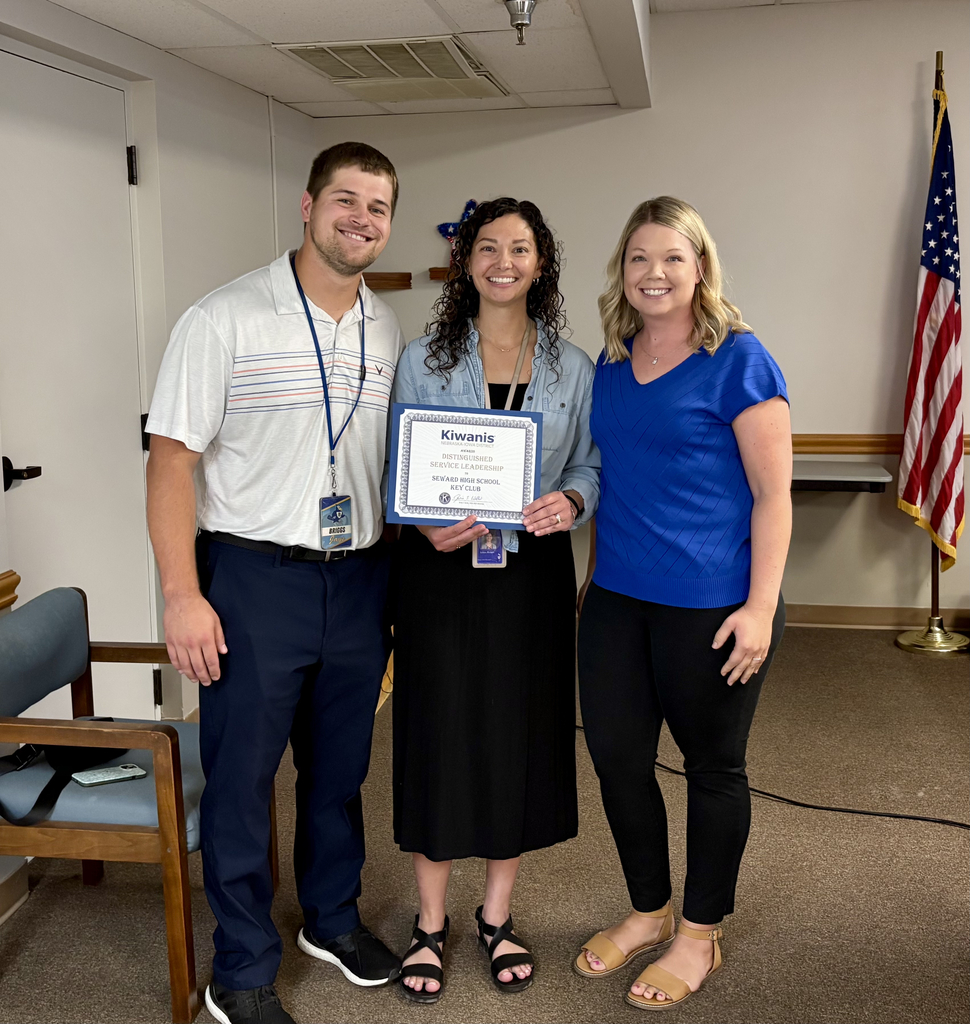 Congratulations to our Seward High School Key Club for receiving the Distinguished Service Leadership Program Award! We are proud of their commitment to service and leadership in our school and community.