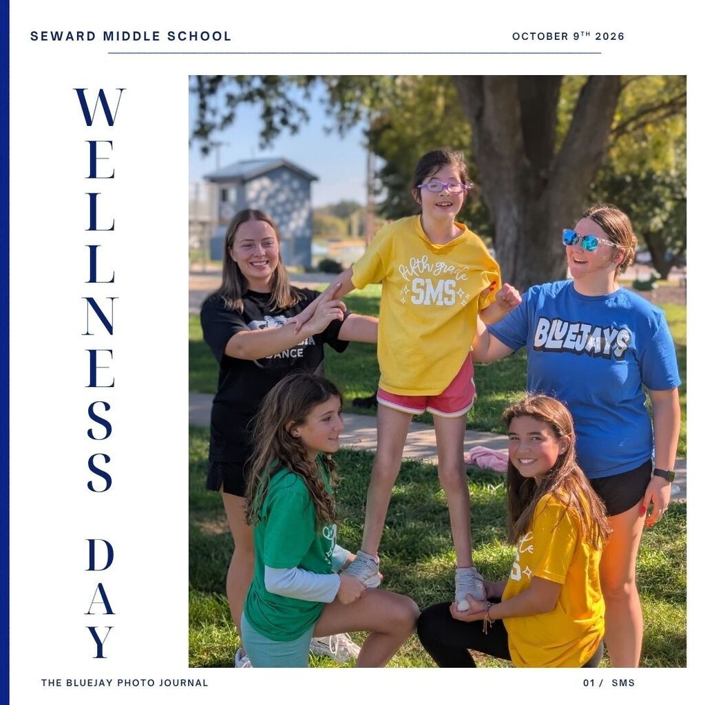 Seward Middle School students enjoyed a change of pace on Friday during Wellness Day, participating in a variety of activities focused on health and well-being.  Thank you to the Concordia University students who spent the day with us, sharing their time, energy, and enthusiasm!