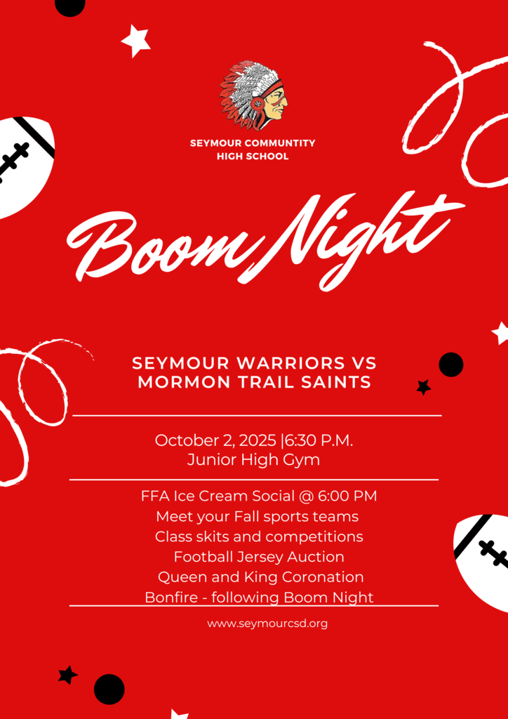 Boom Night @ 6:30 in Junior high gym, Oct. 2nd 