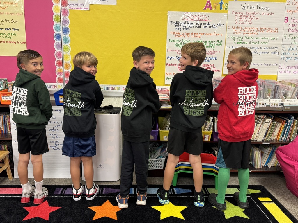 Our Chatsworth Bucks really enjoyed wearing school spirit attire to show unity against bullying!