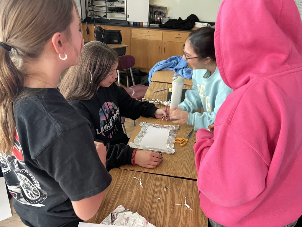 Our 8th grade scientists lit up the classroom today with an electrifying experiment on conductors and insulators.#ScienceRocks