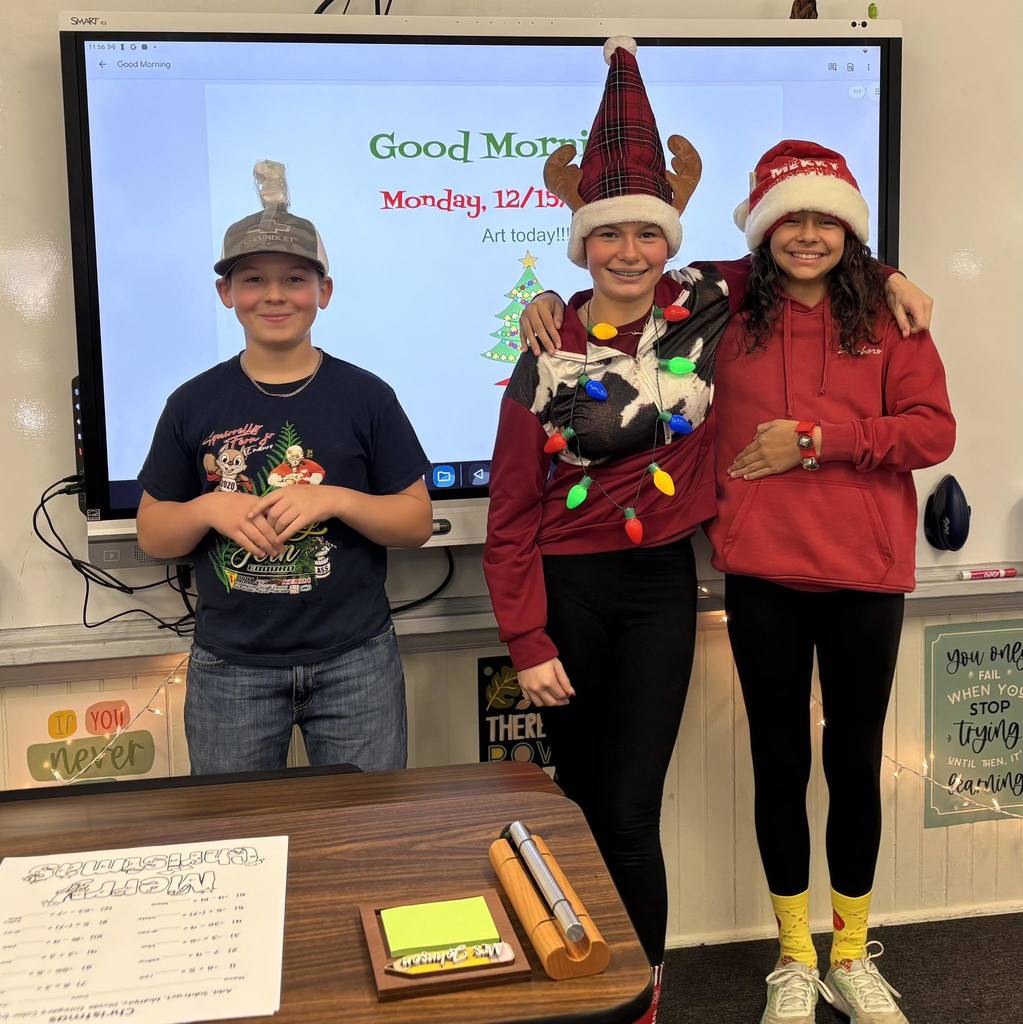 ✨A successful start to our holiday dress down days! Festive socks & hats were worn by staff and students — and everyone looked awesome!✨