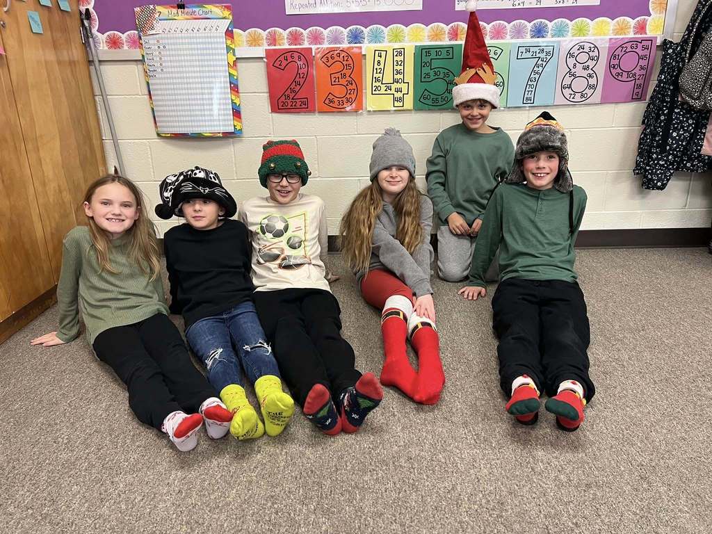 ✨A successful start to our holiday dress down days! Festive socks & hats were worn by staff and students — and everyone looked awesome!✨