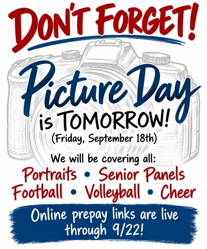 Picture day is Friday, September 18