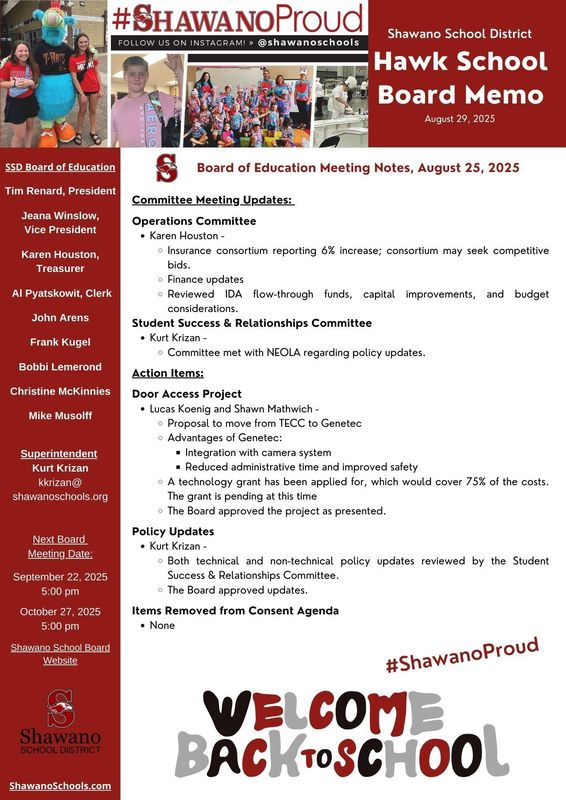 August 2025 Hawk Board Memo Page 2