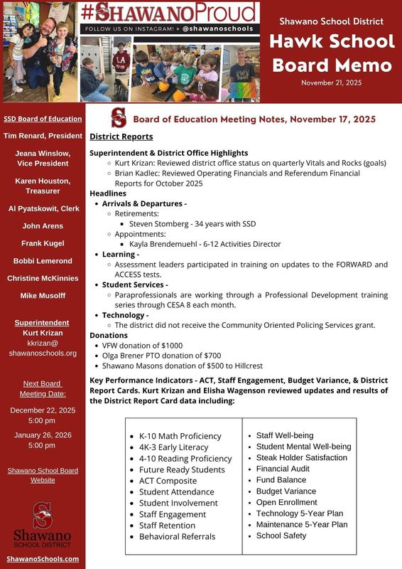 Nov Hawk Board Memo Page 2