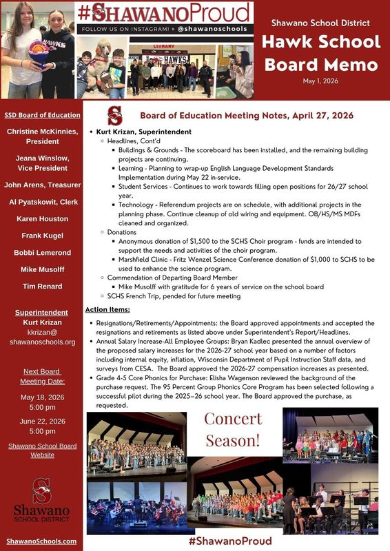 Hawk Board Memo Page 2