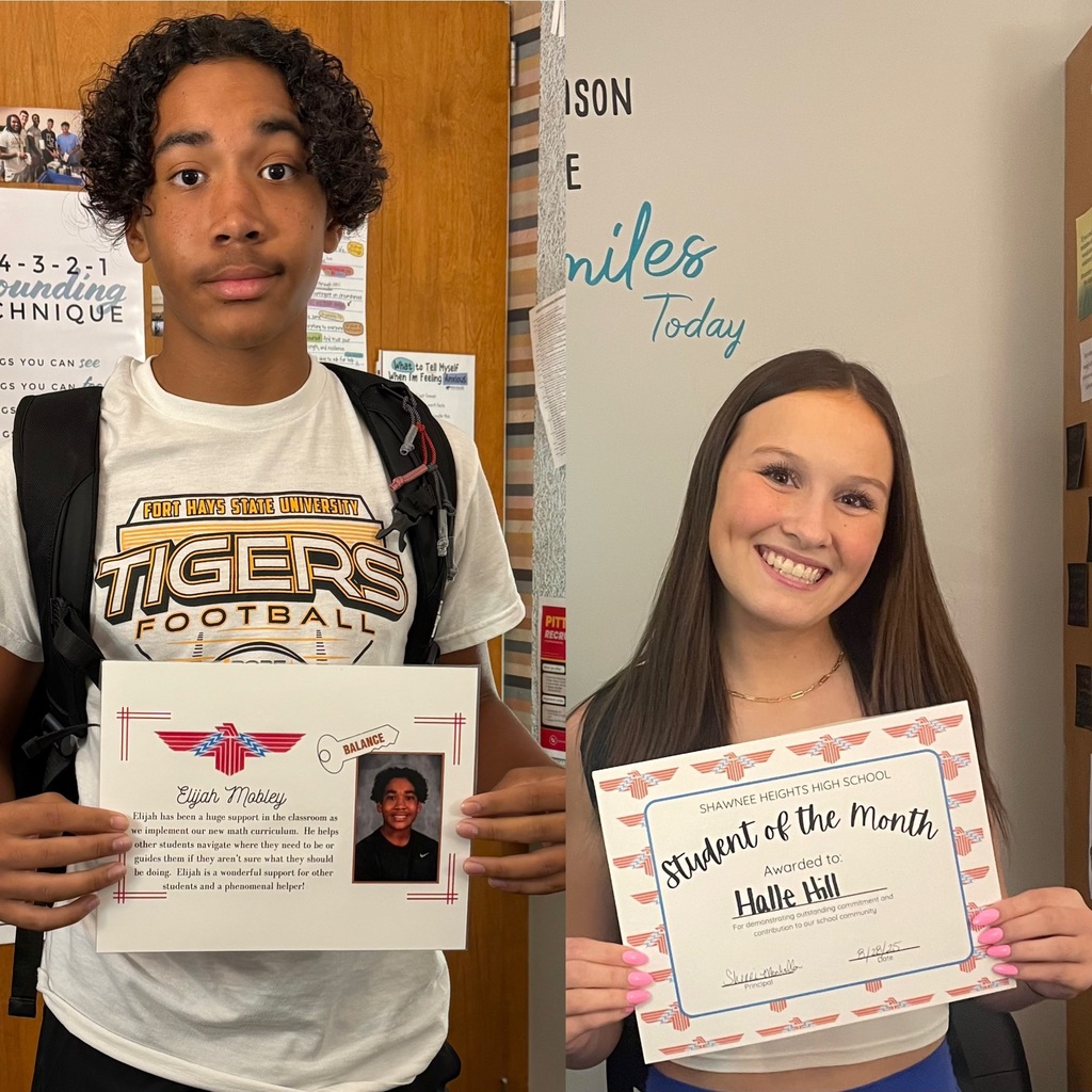 SHHS Student of the month, September 2025