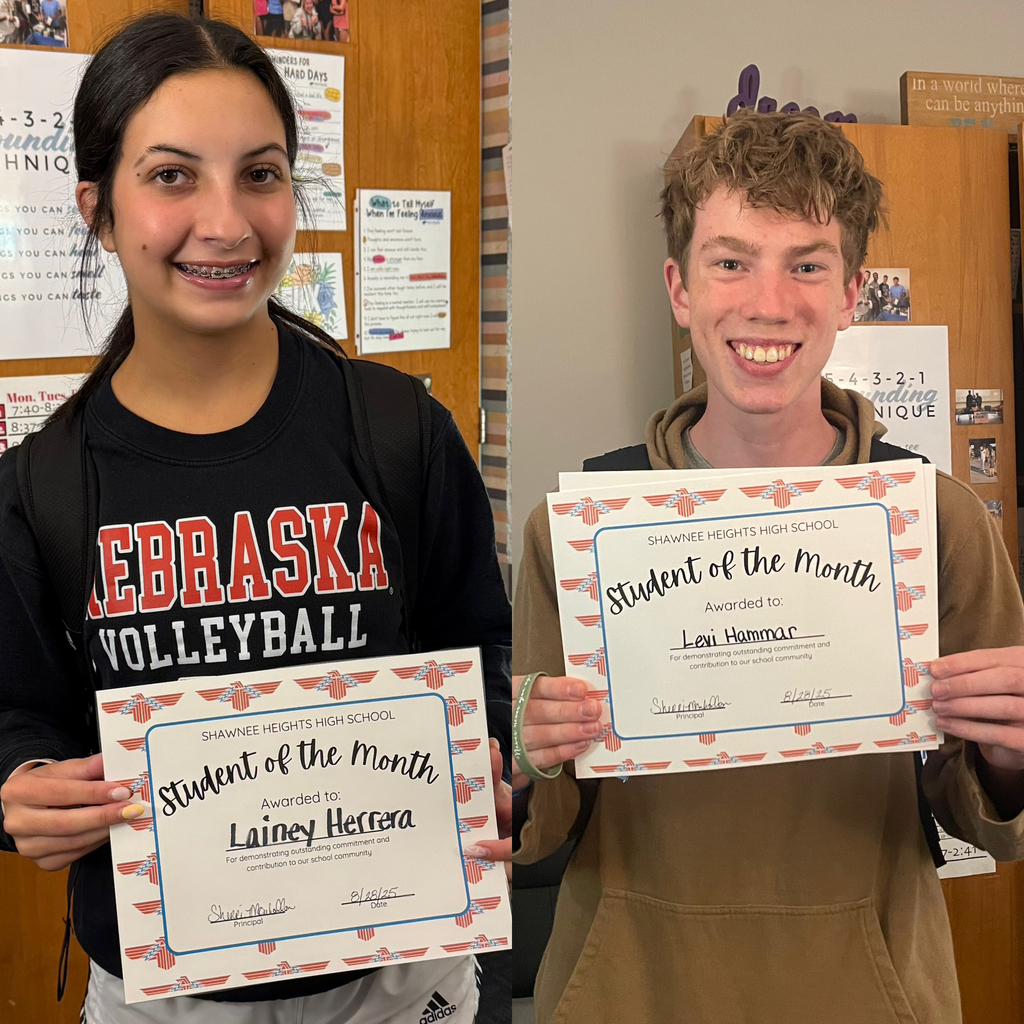 SHHS Student of the month, September 2025