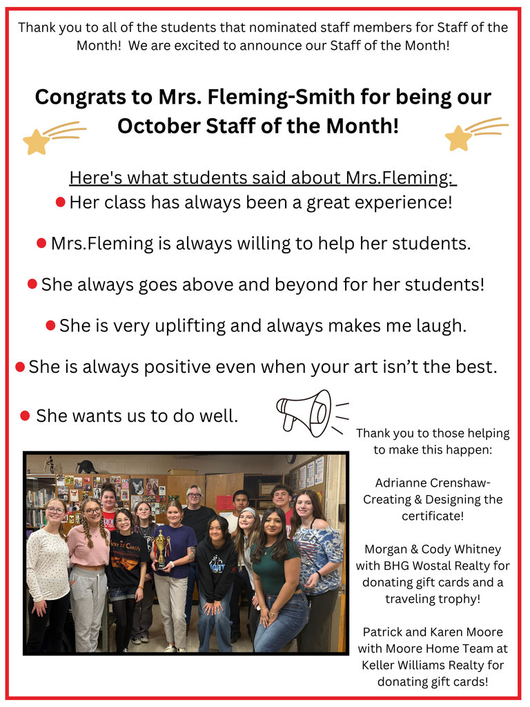 October Teacher of the Month
