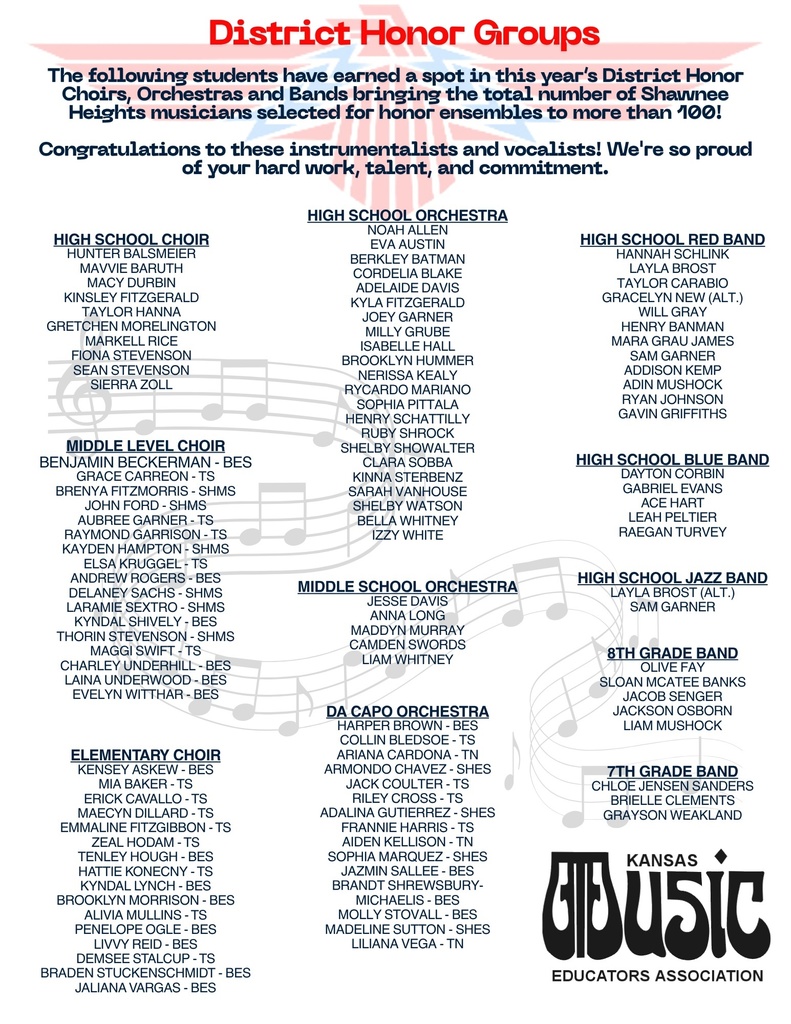 District Honor Groups