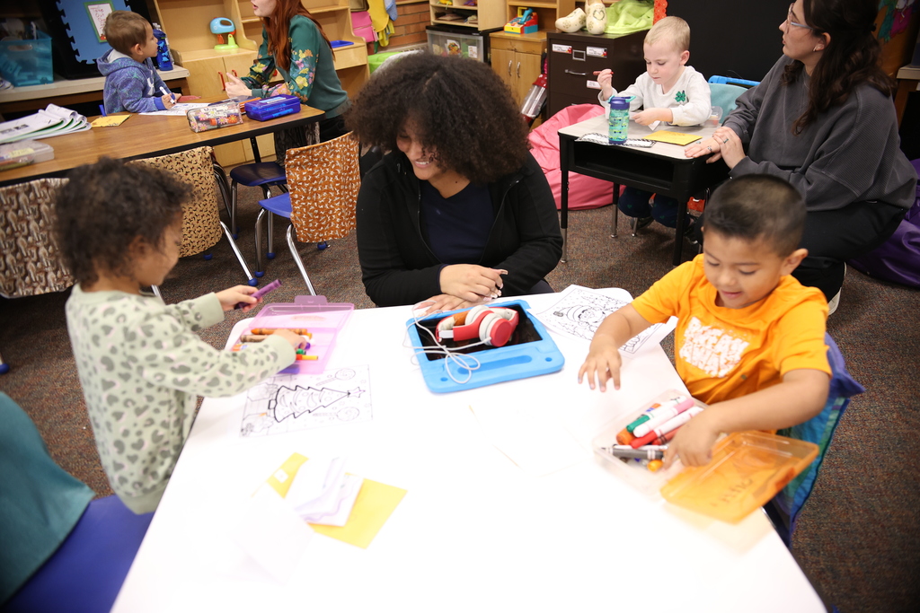 HS Students Reading Santa Letters to TS Students