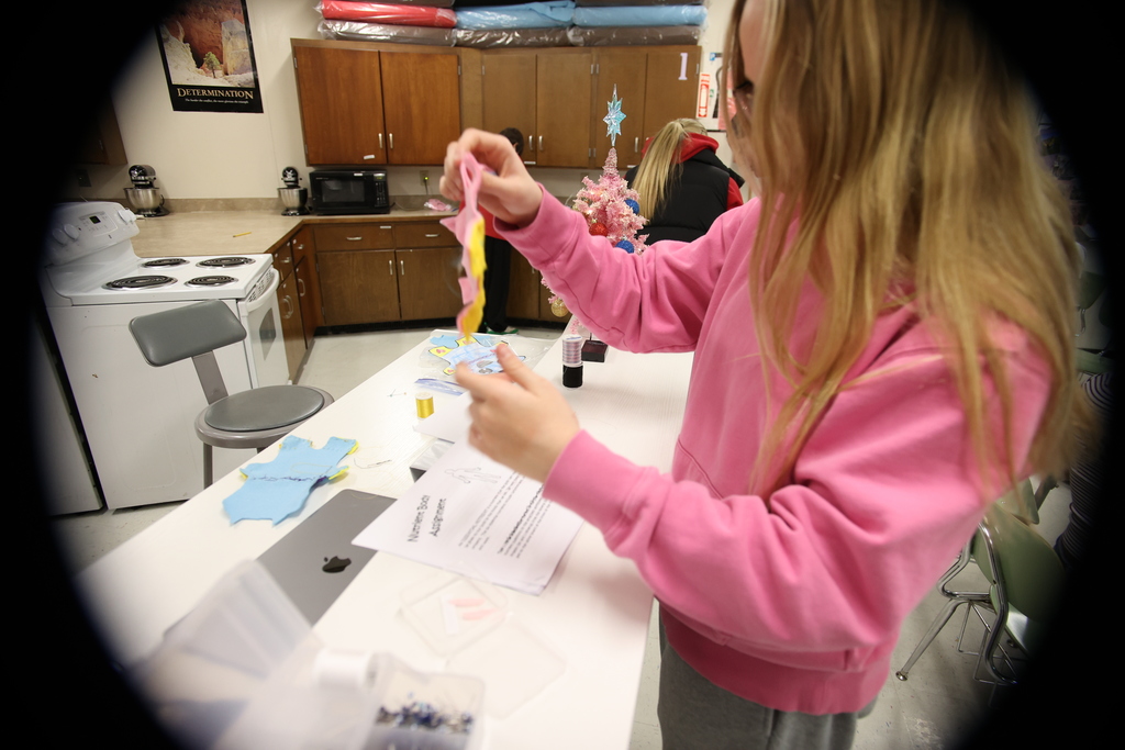 SHMS Creating 1st Grade Critters in FACS class.