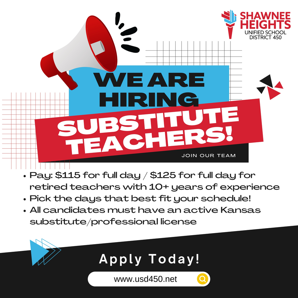 We're Hiring Substitute Teachers!
