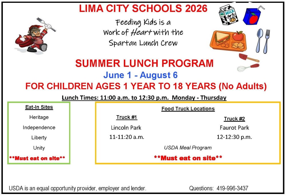 Lima City Summer Lunch Program