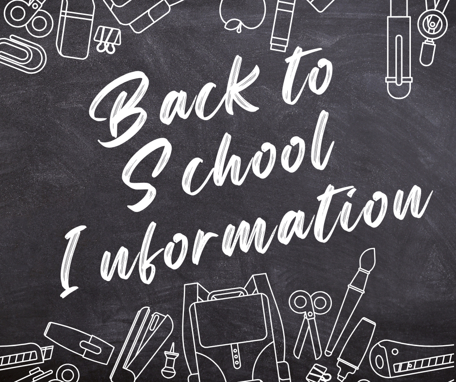 Back to school information letter