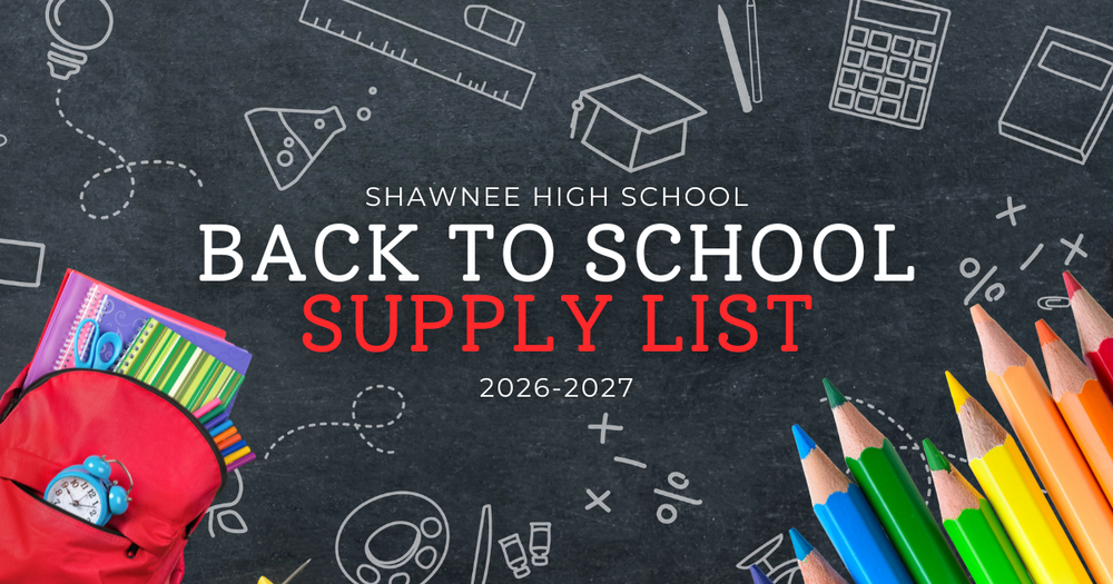 Chalk board background with white stencils of school supplies
