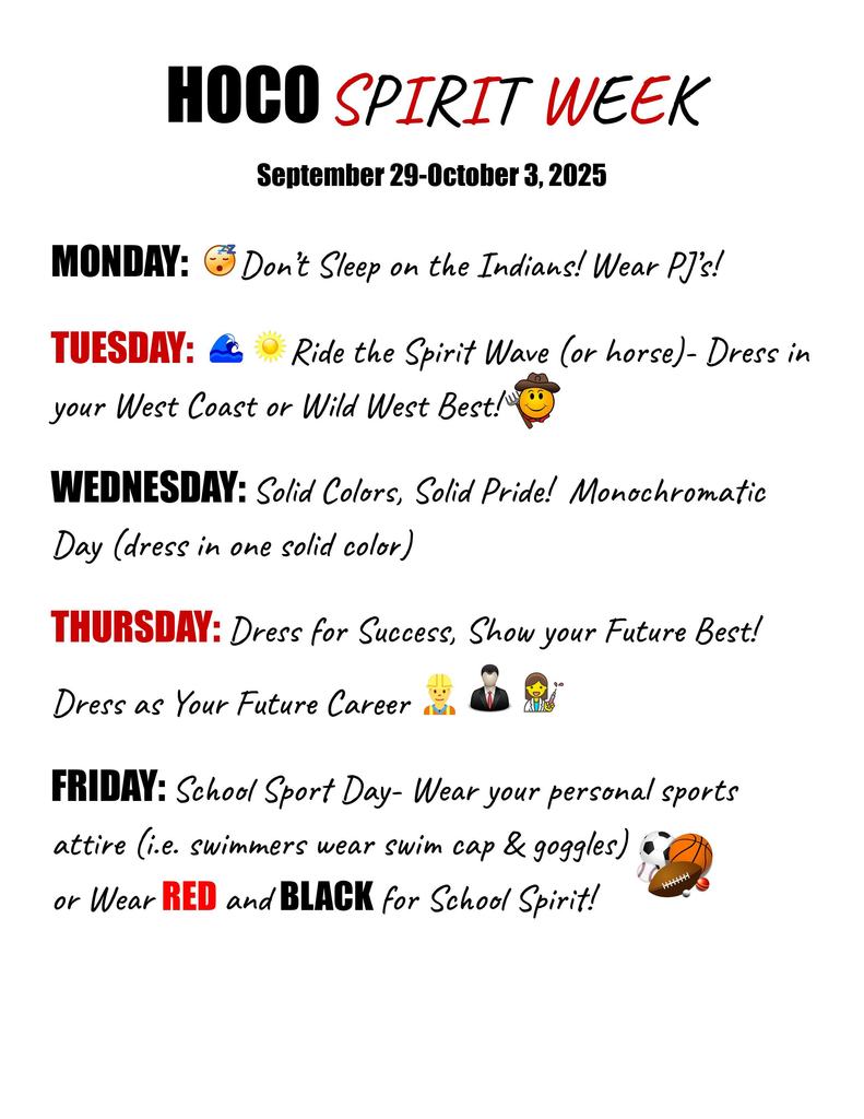 Homecoming Spirit Week
