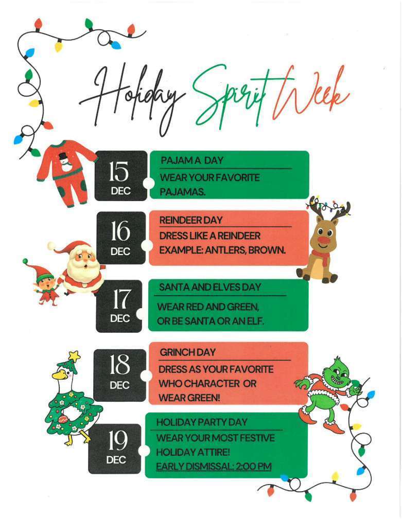 Elmwood Holiday Spirit Week