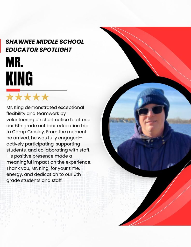 November 2025 Staff of the Month - Mr. King