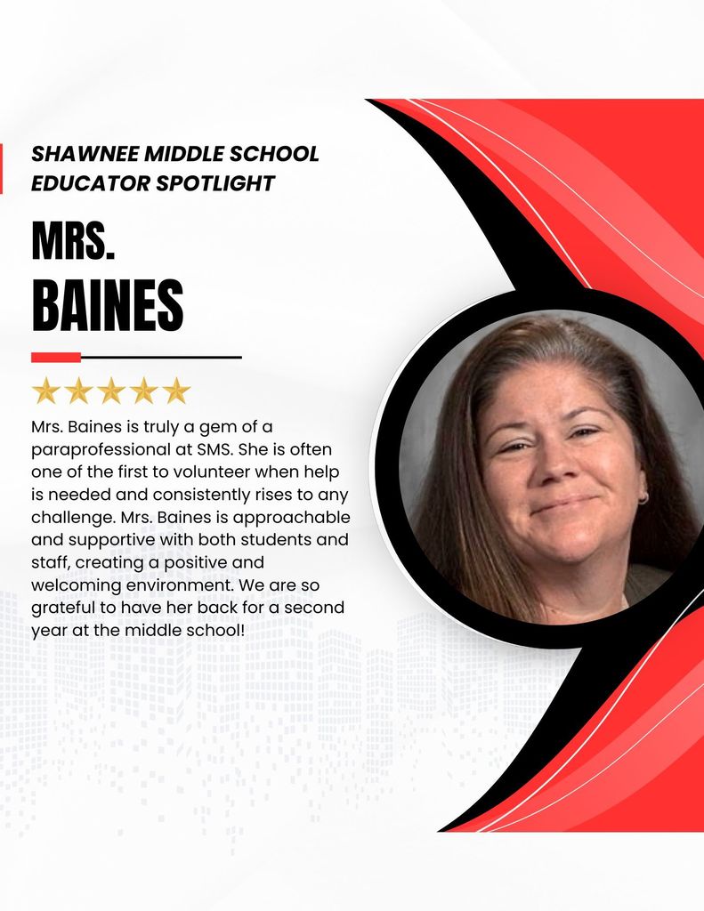 Mrs. Baines - Staff of the Month