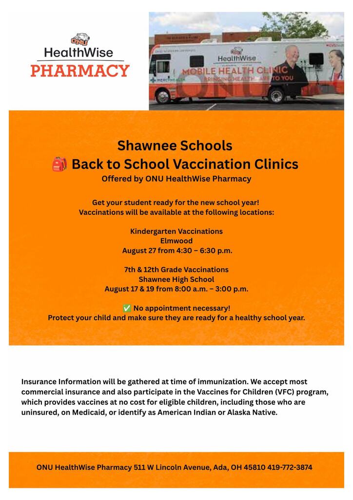 Shawnee schools back to school vaccination clinics