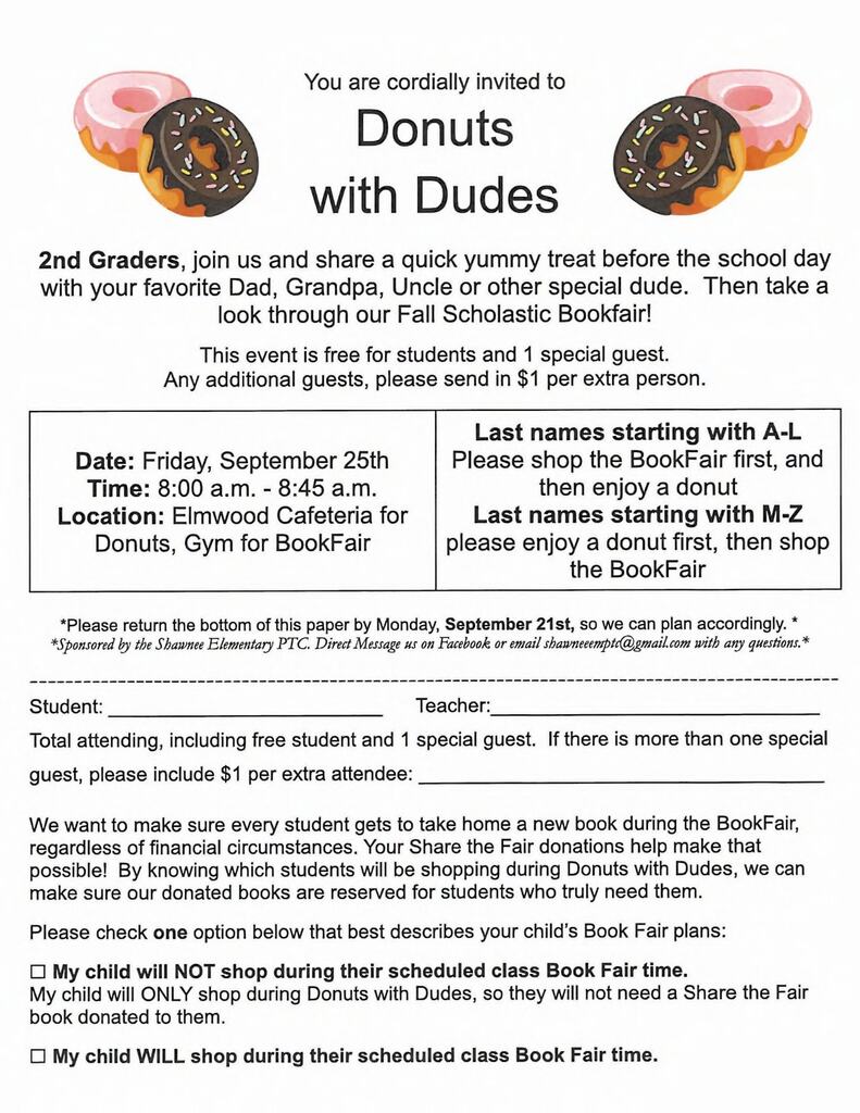 Donuts with dudes for 2nd grade