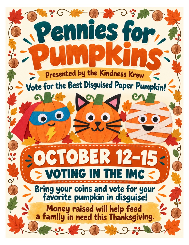 SMS Pennies for Pumpkins at the Book Fair!