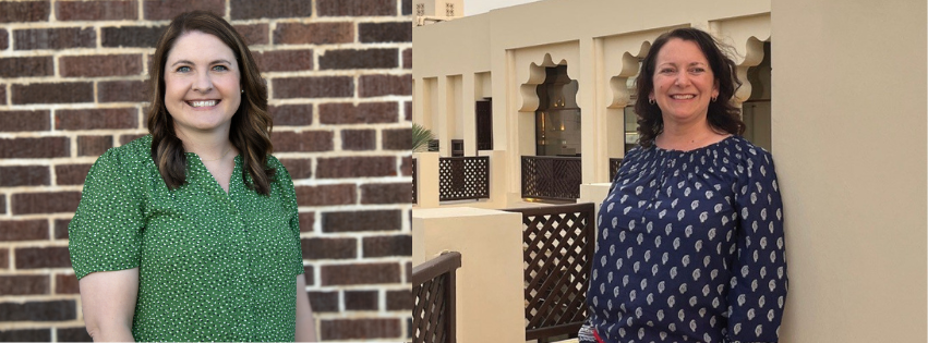 headshot of two women