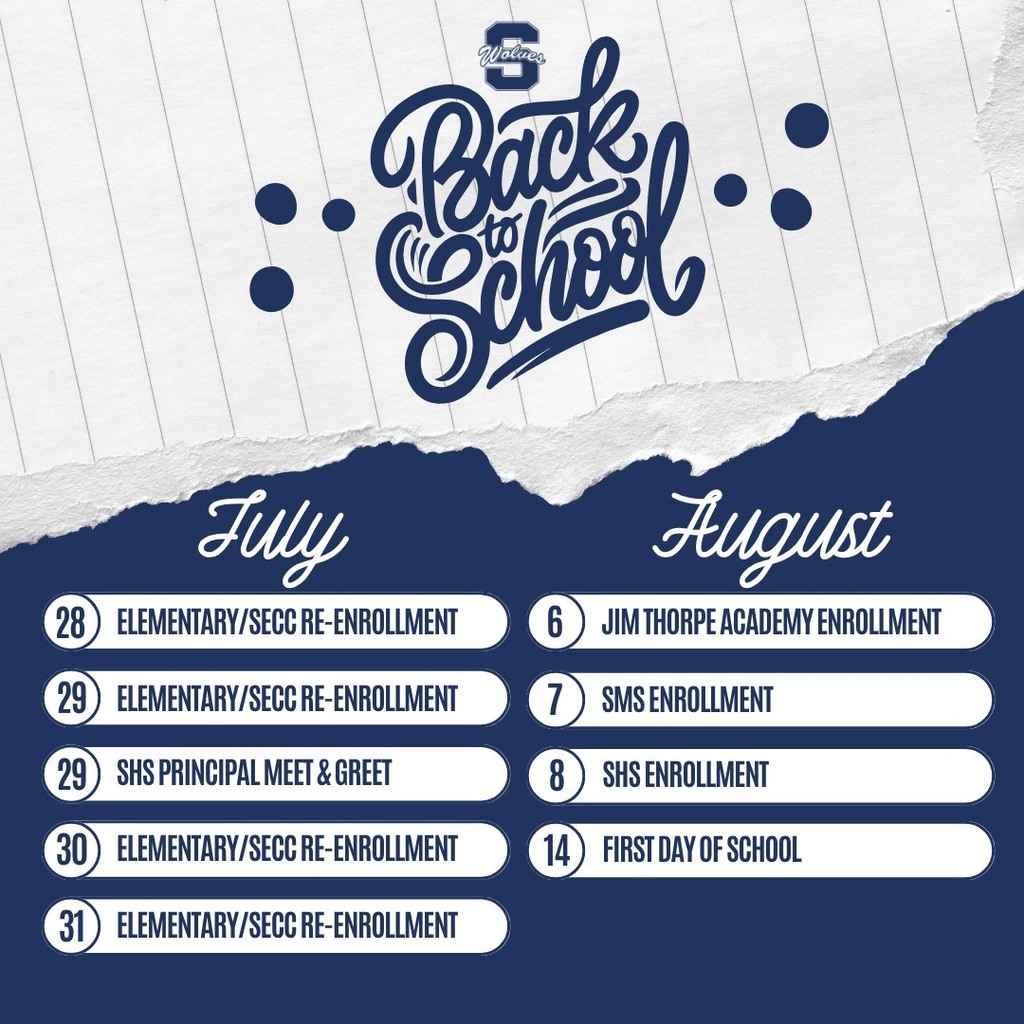 Back to School Dates