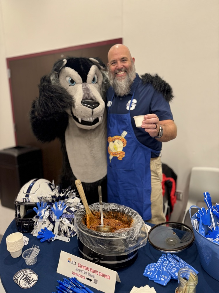 man with wolf mascot