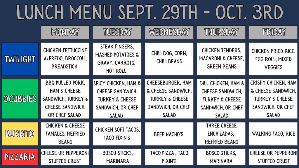 Lunch Menu