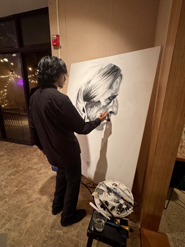 high school boy painting