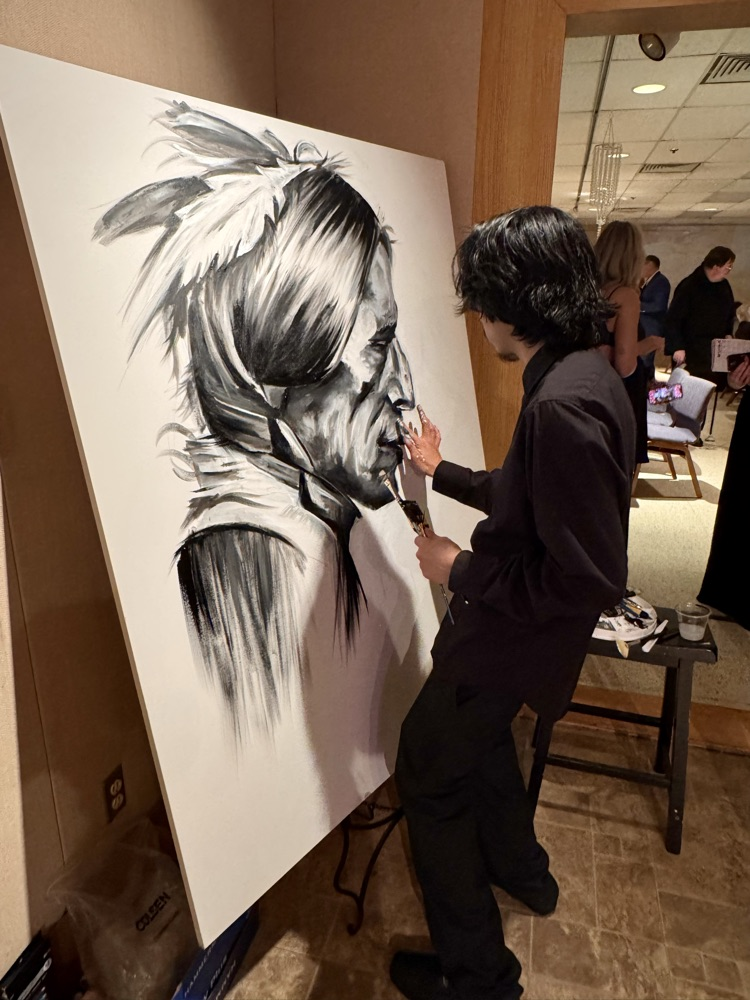 high school boy painting