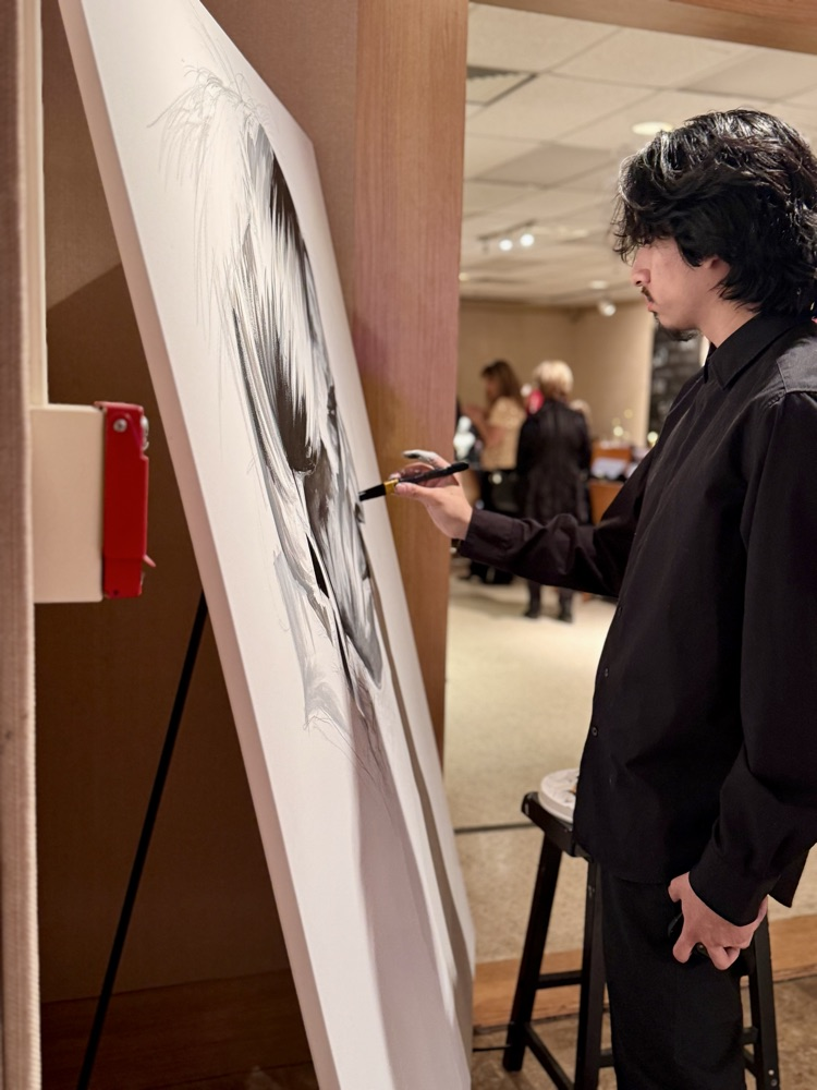 high school boy painting