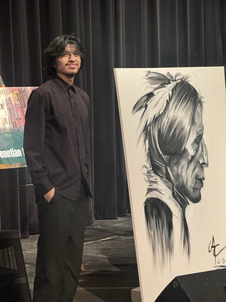 high school boy painting