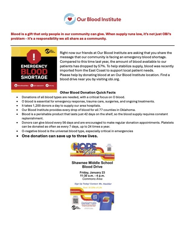 Blood drive emergency