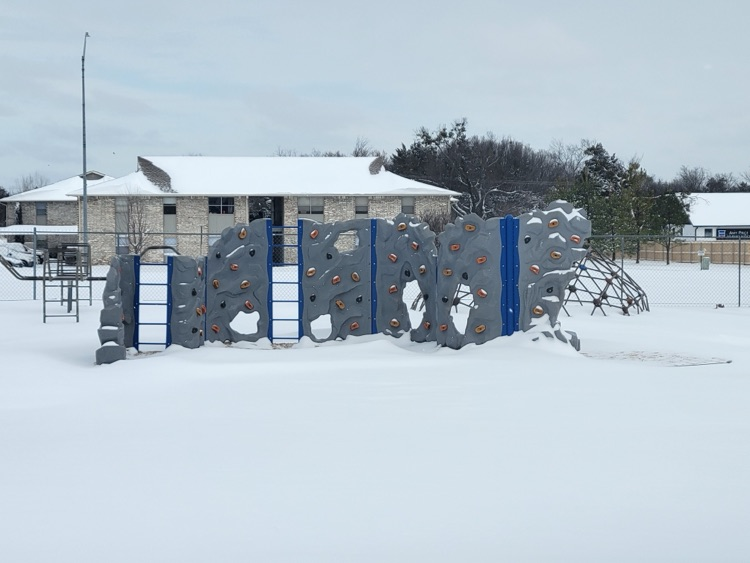 playground equipment with snow