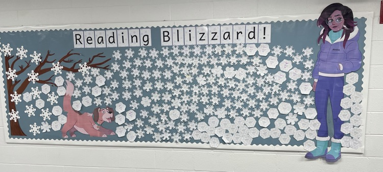 bulletin board with snow flakes