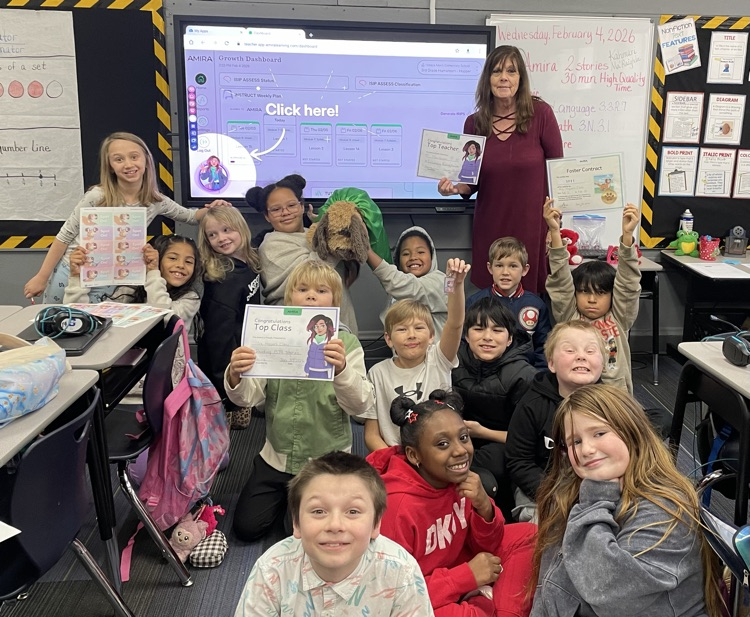 elementary class smiling