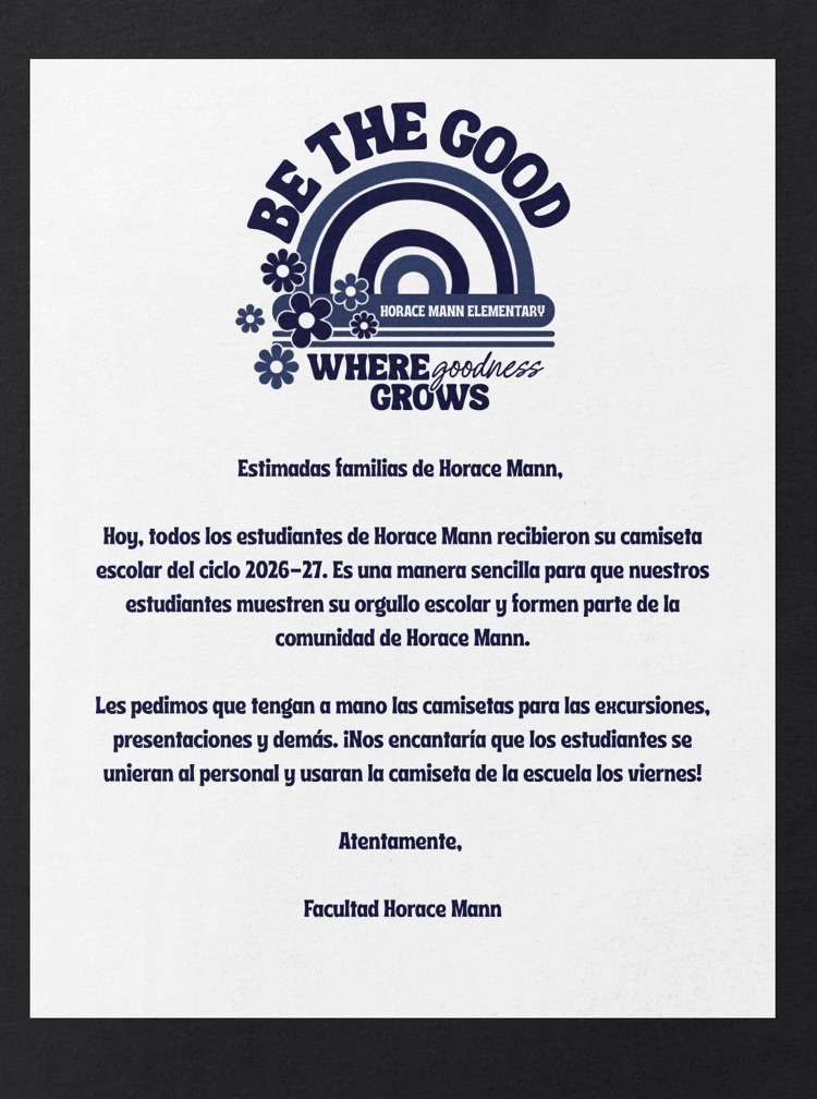 Horace Mann T-Shirt Espanol 
