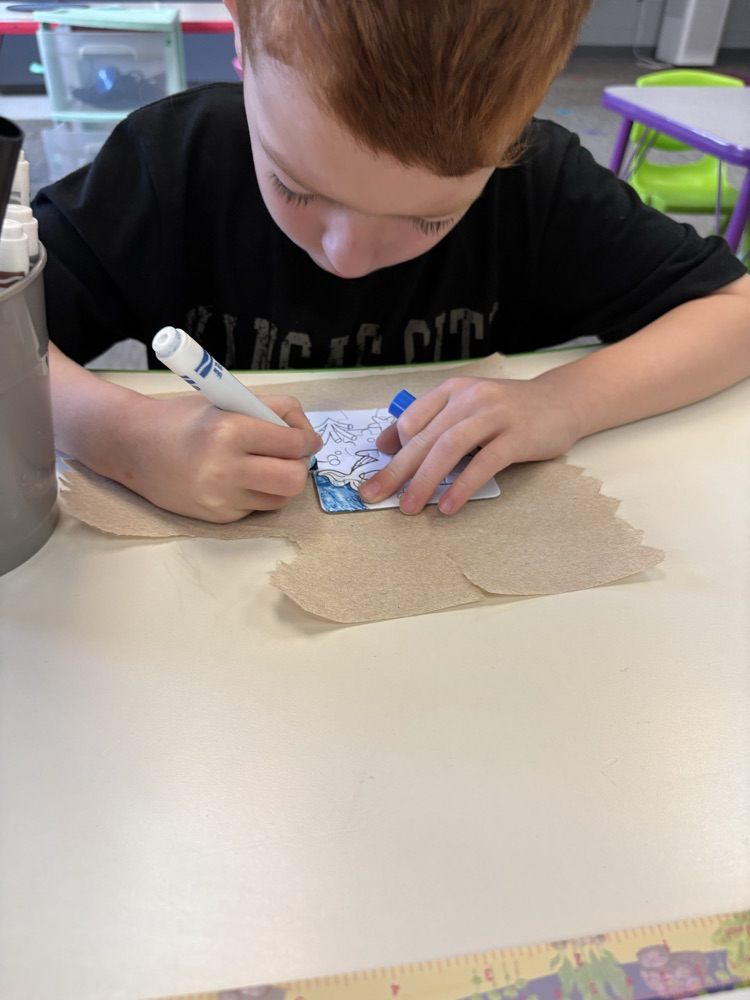 student coloring puzzle